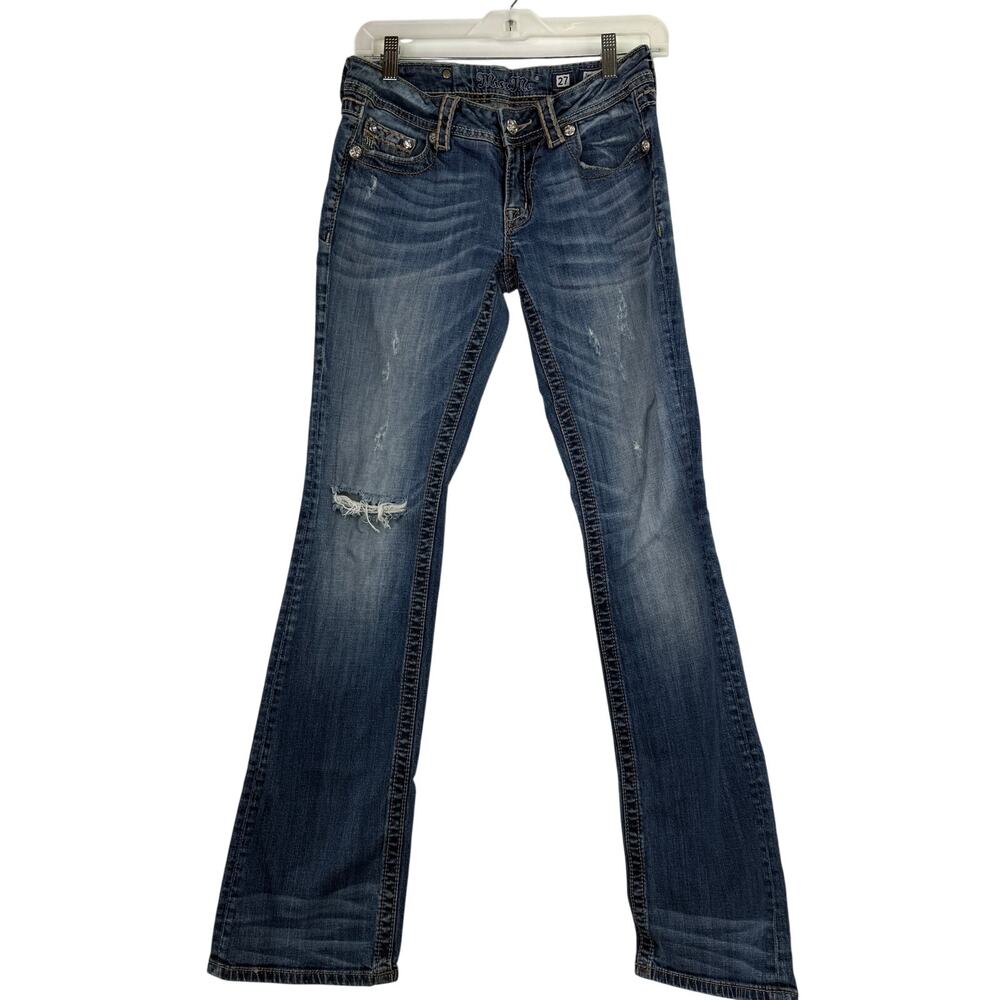 Miss Me Women's Distressed Boot Bootcut Jeans Size 27